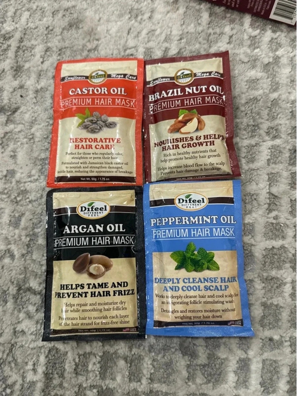 4-Pack Premium Hair Masks